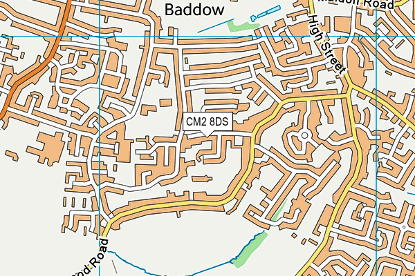 CM2 8DS map - OS VectorMap District (Ordnance Survey)