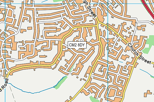 CM2 8DY map - OS VectorMap District (Ordnance Survey)