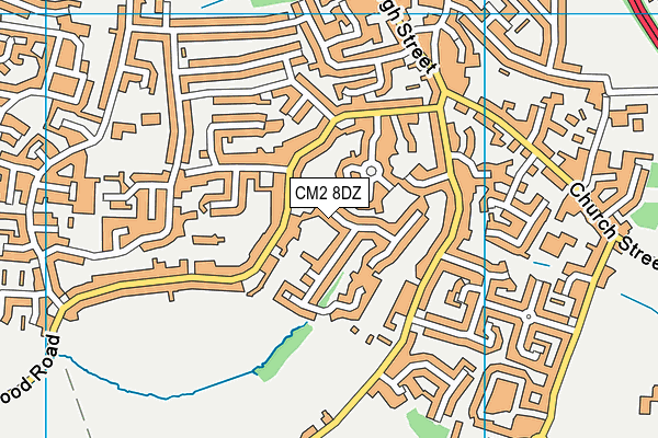 CM2 8DZ map - OS VectorMap District (Ordnance Survey)