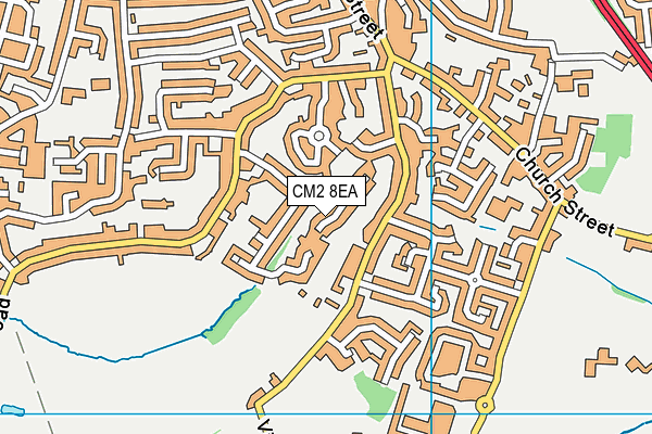 CM2 8EA map - OS VectorMap District (Ordnance Survey)