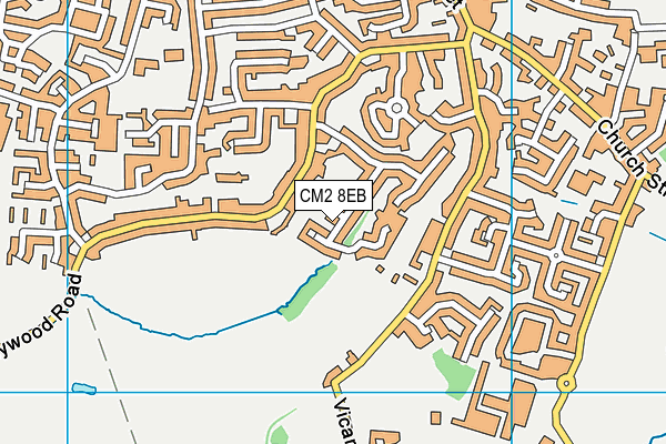 CM2 8EB map - OS VectorMap District (Ordnance Survey)