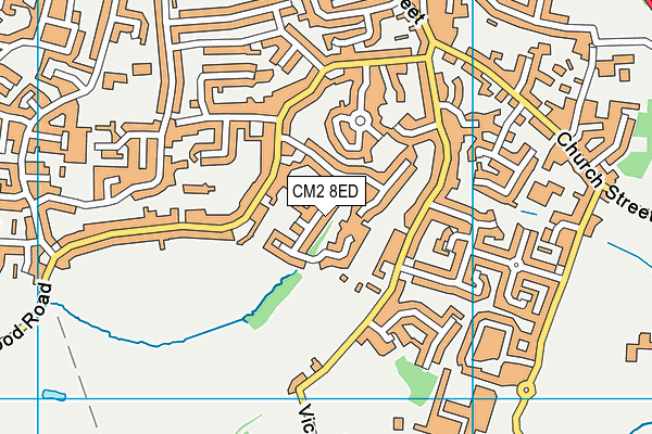 CM2 8ED map - OS VectorMap District (Ordnance Survey)