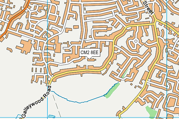 CM2 8EE map - OS VectorMap District (Ordnance Survey)