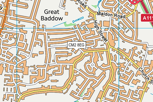 CM2 8EG map - OS VectorMap District (Ordnance Survey)