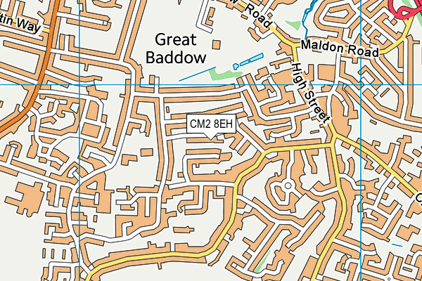 CM2 8EH map - OS VectorMap District (Ordnance Survey)