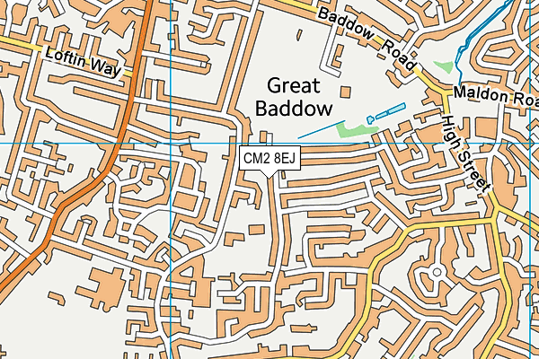 CM2 8EJ map - OS VectorMap District (Ordnance Survey)