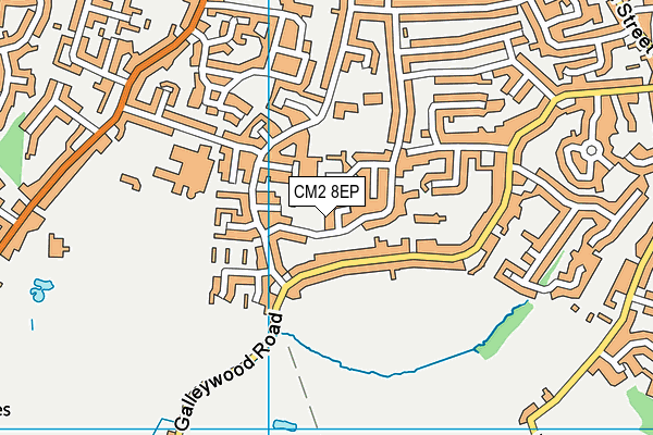 CM2 8EP map - OS VectorMap District (Ordnance Survey)