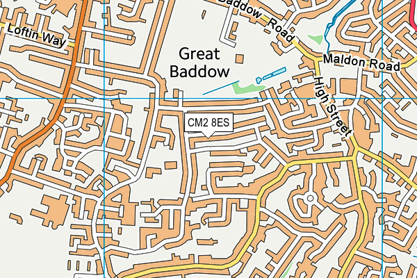 CM2 8ES map - OS VectorMap District (Ordnance Survey)