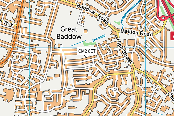 CM2 8ET map - OS VectorMap District (Ordnance Survey)