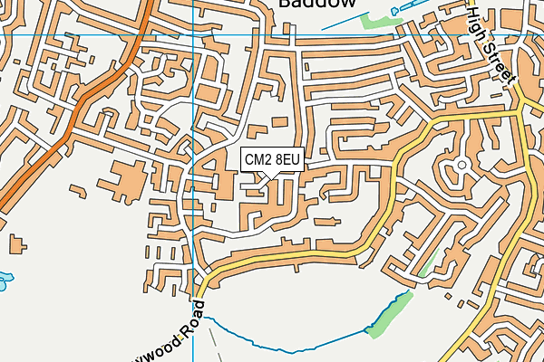 CM2 8EU map - OS VectorMap District (Ordnance Survey)