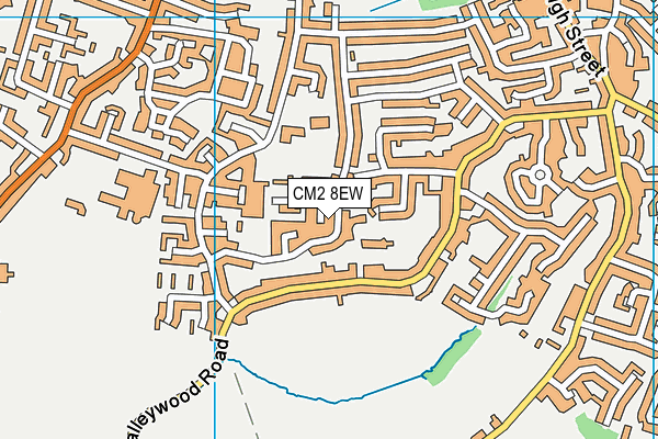 CM2 8EW map - OS VectorMap District (Ordnance Survey)
