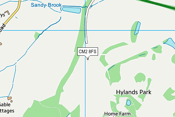 CM2 8FS map - OS VectorMap District (Ordnance Survey)