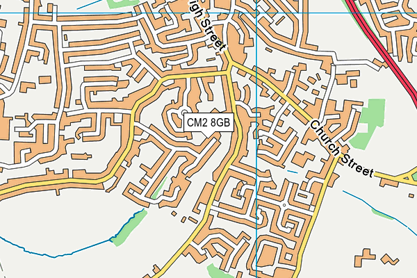 CM2 8GB map - OS VectorMap District (Ordnance Survey)
