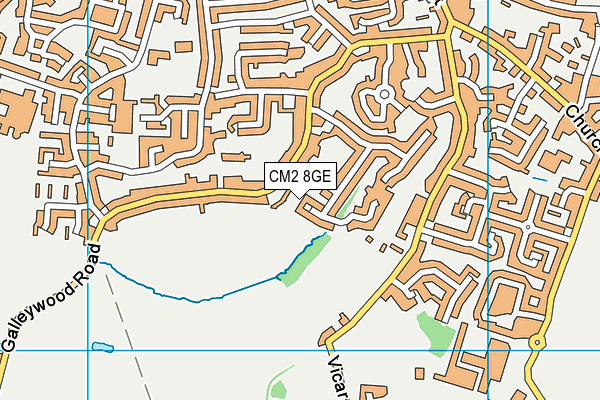 CM2 8GE map - OS VectorMap District (Ordnance Survey)