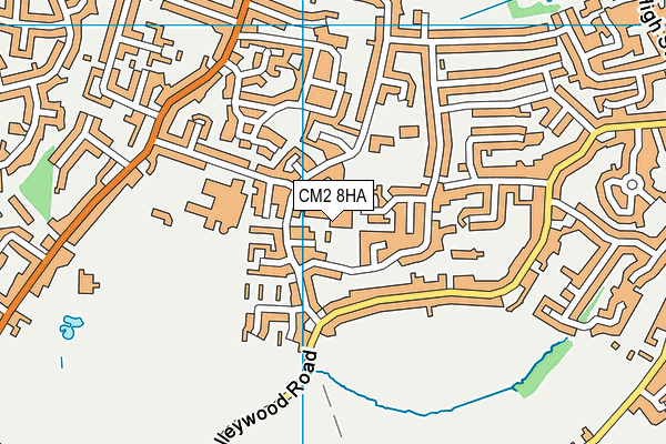 CM2 8HA map - OS VectorMap District (Ordnance Survey)