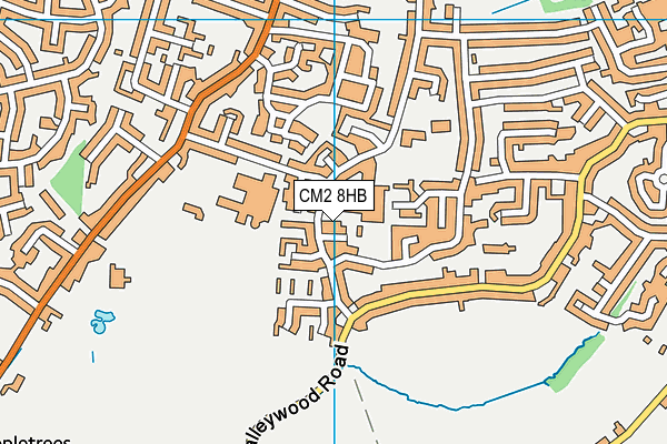 CM2 8HB map - OS VectorMap District (Ordnance Survey)