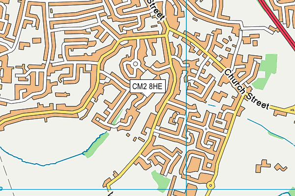 CM2 8HE map - OS VectorMap District (Ordnance Survey)