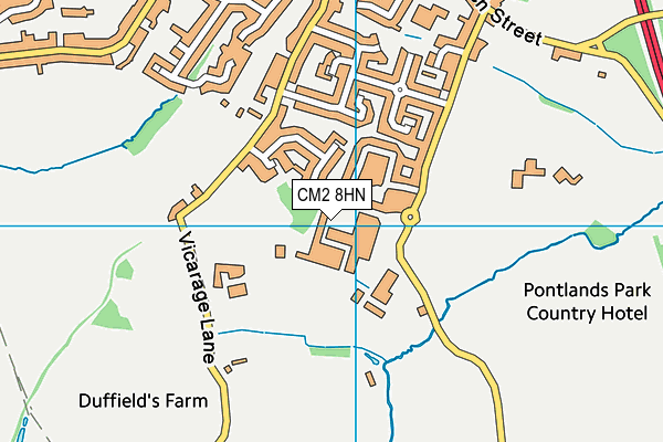 CM2 8HN map - OS VectorMap District (Ordnance Survey)