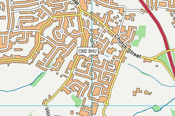 CM2 8HU map - OS VectorMap District (Ordnance Survey)