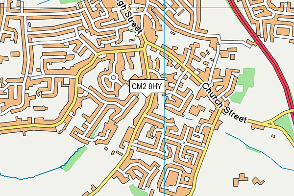 CM2 8HY map - OS VectorMap District (Ordnance Survey)