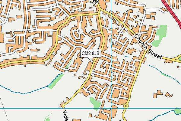 CM2 8JB map - OS VectorMap District (Ordnance Survey)