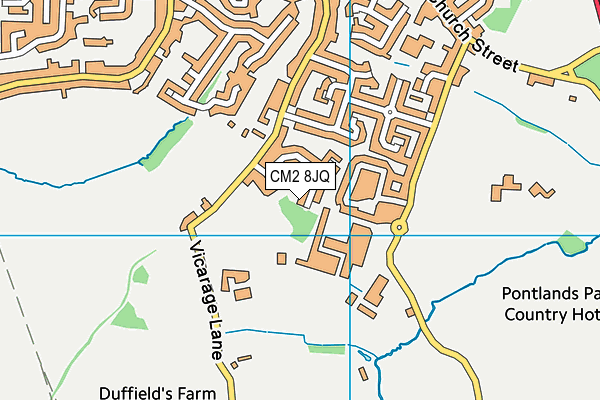 CM2 8JQ map - OS VectorMap District (Ordnance Survey)