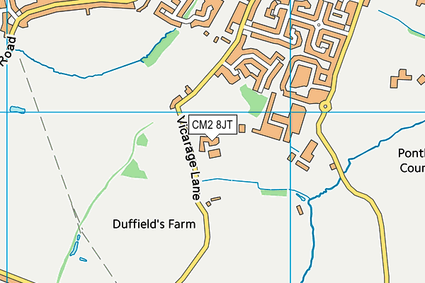 CM2 8JT map - OS VectorMap District (Ordnance Survey)