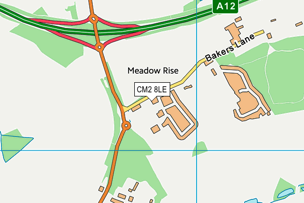 CM2 8LE map - OS VectorMap District (Ordnance Survey)