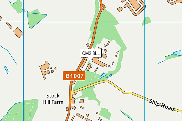 CM2 8LL map - OS VectorMap District (Ordnance Survey)