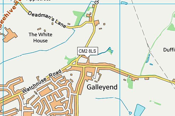 CM2 8LS map - OS VectorMap District (Ordnance Survey)