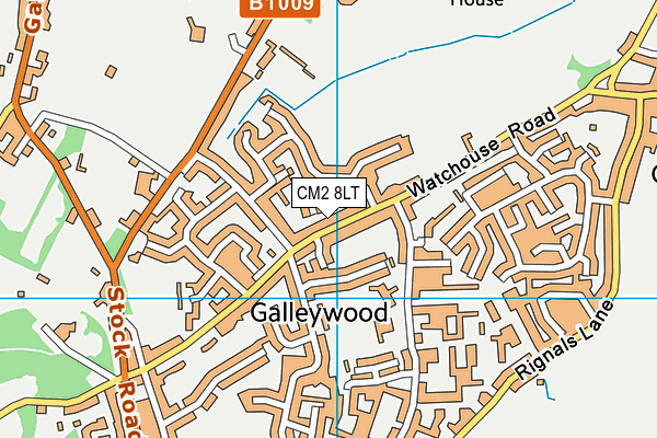 CM2 8LT map - OS VectorMap District (Ordnance Survey)