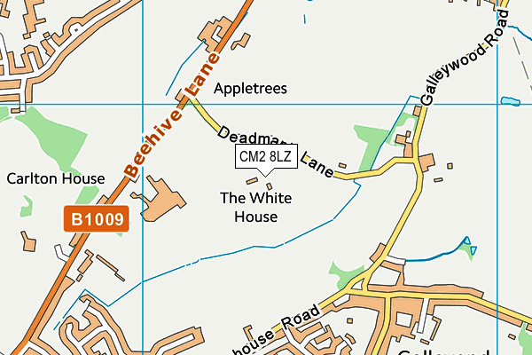 CM2 8LZ map - OS VectorMap District (Ordnance Survey)