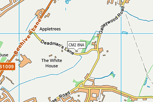 CM2 8NA map - OS VectorMap District (Ordnance Survey)