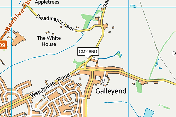 CM2 8ND map - OS VectorMap District (Ordnance Survey)