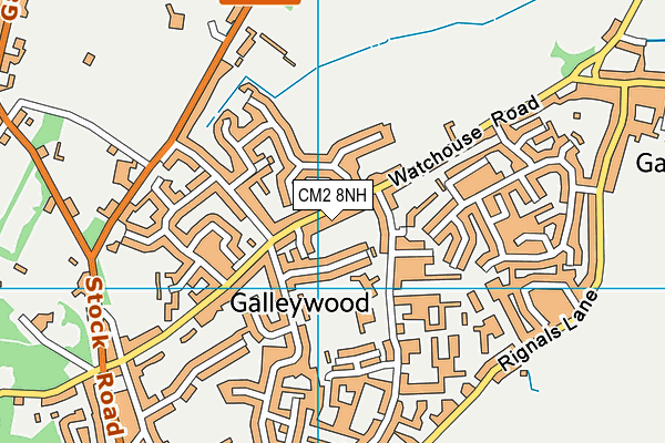 CM2 8NH map - OS VectorMap District (Ordnance Survey)