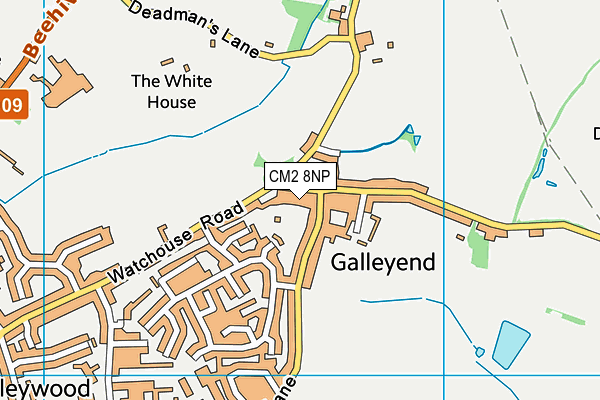 CM2 8NP map - OS VectorMap District (Ordnance Survey)