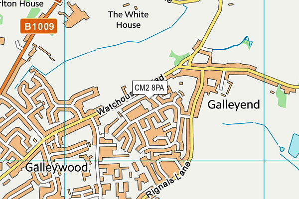 CM2 8PA map - OS VectorMap District (Ordnance Survey)