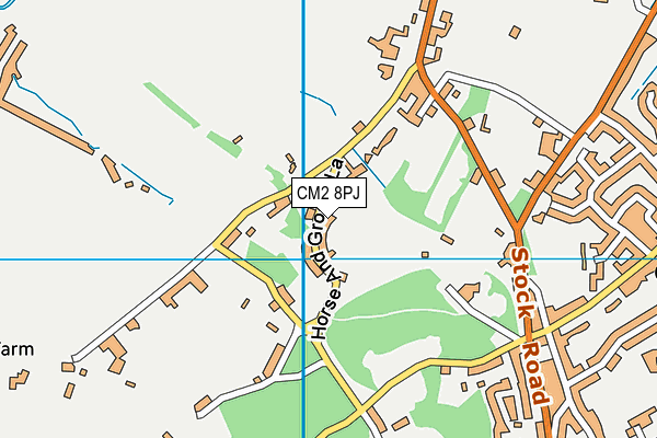 CM2 8PJ map - OS VectorMap District (Ordnance Survey)