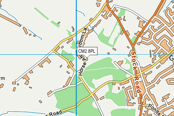 CM2 8PL map - OS VectorMap District (Ordnance Survey)