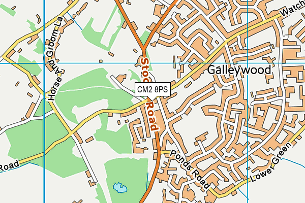 CM2 8PS map - OS VectorMap District (Ordnance Survey)