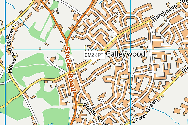 CM2 8PT map - OS VectorMap District (Ordnance Survey)