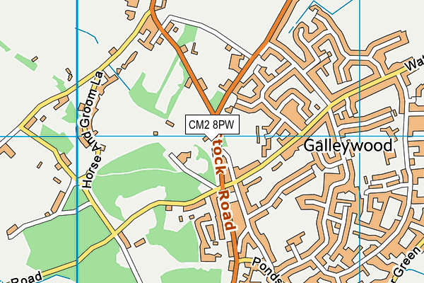 CM2 8PW map - OS VectorMap District (Ordnance Survey)