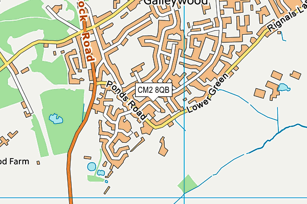 CM2 8QB map - OS VectorMap District (Ordnance Survey)