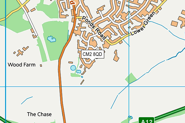 CM2 8QD map - OS VectorMap District (Ordnance Survey)