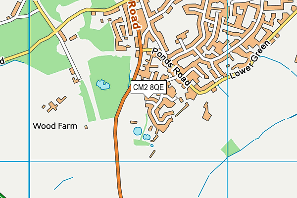 CM2 8QE map - OS VectorMap District (Ordnance Survey)
