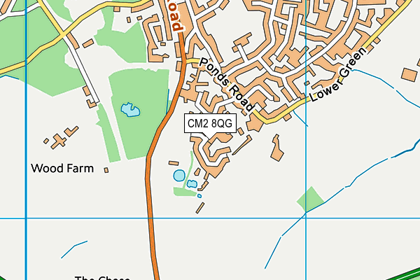 CM2 8QG map - OS VectorMap District (Ordnance Survey)