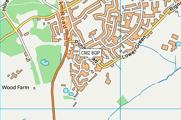 CM2 8QP map - OS VectorMap District (Ordnance Survey)