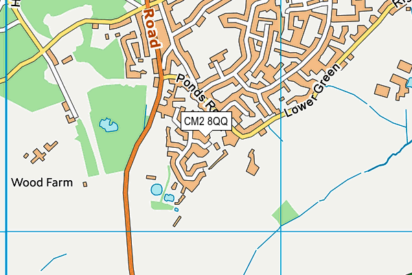 CM2 8QQ map - OS VectorMap District (Ordnance Survey)