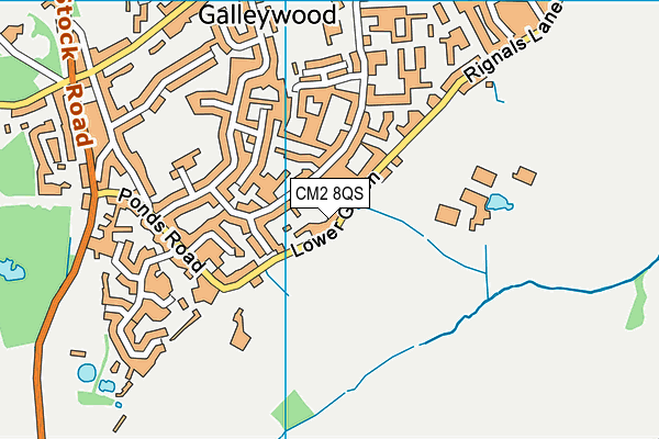 CM2 8QS map - OS VectorMap District (Ordnance Survey)