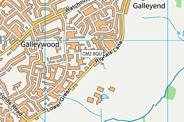 CM2 8QU map - OS VectorMap District (Ordnance Survey)